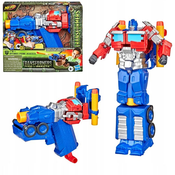 Hasbro TRANSFORMERS NERF OPTIMUS 2 in 1 figūra ierocis