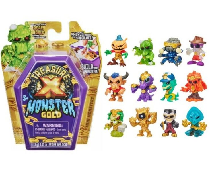 TREASURE X MONSTER  GOLD MINI PACKS pārsteiguma briesmonis